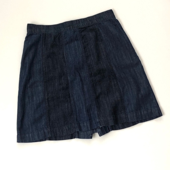 Zara Jean Zipper Striped Skirt Size 8 - Picture 3 of 4